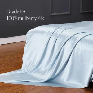 My Luxury Silk 3pcs 100 Silk Bedding Set Mulberry Luxury Queen King Flat Sheet Oxford Pillowcases 22 Momme Seamless Free Shipping - Image 3